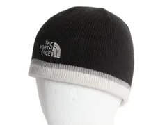 【お得なクーポン配布中!】 US企画 ノースフェイス アクリル ニット キャップ キッズ M / 古着 帽子 アウトドア フリース ライナー付き ビーニー  ニット帽 ワッチ 黒