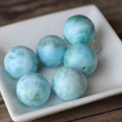 アウトレット ラリマー 15mm 1粒 天然石 バラ売り ビーズ ハンドメイド ブルーペクトライト