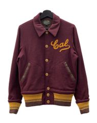 ホワイツビル Whitesville WOOL KNIT AWARD JACKET ウール ニット アワード ジャケット ボタン スタジャン アウター ワインレッド 赤 WV13126 サイズ 38 ジャケット ワンポイント レッド 104MT-1437