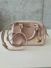 高品質2024B5可 美品 FURLA PVC カリプソ 2WAY ショルダーバッグ 茶 バッグ