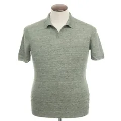 【新品】タリアトーレ TAGLIATORE リネン 半袖スキッパーポロニット モスグリーン系【サイズ50】【メンズ】のサムネイル