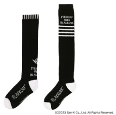 【超お買い得☆リラックマ2足セット☆新品口紙付☆送料込み】ゴルフソックス (ブラック) 23～25cm  rilakkumaハイソックス&ニーハイソックス 2足組