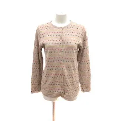 エレメントオブ シンプルライフ element of SIMPLE LIFE カーディガン ニット ドット 長袖 M ベージュ /YK
