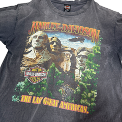 90s ハーレーダビッドソン ラシュモア 鬼フェード Tシャツ XLサイズ Harley-Davidson バイク Biker バイカー Vintage ヴィンテージ ビンテージ ラシュモア山