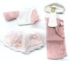 【中古】ドールアクセサリー ドレスセット(ピンク×ホワイト) ドール用衣装