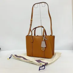TORY BURCH トリーバーチ 2WAY ペリー トートバッグ ショルダーバッグ カバン 斜め掛け 仕切り有り 美品 レディース ブラウン 鞄 DF15119■