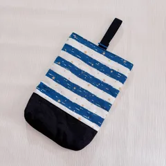 上靴入れ シューズ入れ 男の子 女の子 宇宙 星柄 ボーダー 青