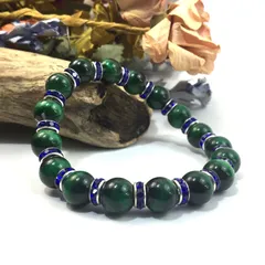 グリーンタイガーアイ パワーストーン ブレスレット 10mm （ダークブルー）メンズ・レディース　男性・女性　数珠ブレス　開運 [25]　