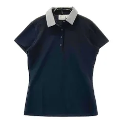 サイズ：M DESCENTE GOLF デサントゴルフ  半袖ポロシャツ  ブラック系 [240101391436]# ゴルフウェア レディース ストスト