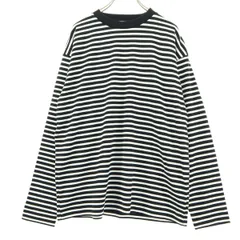 美品 URBAN RESEARCH アーバンリサーチ ボーダー柄 長袖 カットソー M ブラック メンズ 古着