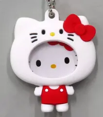 【中古】キーホルダー ハローキティ 「サンリオキャラクターズ フォトバッジ付きマスコット」 ドン・キホーテ＆ユニー・アピタ＆ヴィレッジヴァンガード限定