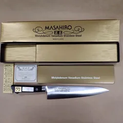 正広(マサヒロ) (日本鋼・ツバ付)牛刀 21cm 31oTwdD029L.jpg_BO30,255,255,