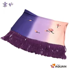 京やR032 正絹 和装用ショール 着物ショール ストール 大判 ちりめん 縮緬 ぼかし染め グラデーション 和装洋装兼用 美品