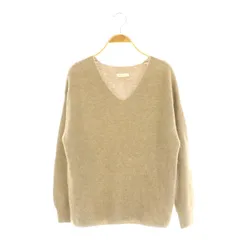ラウンジドレス ガリャルダガランテ Loungedress GALLARDAGALANTE カシミヤ100畦Vネックニット セーター 長袖 F モカ /HK ■OS ■SH