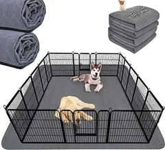 LOOBANI 洗えるペットシーツ ペットマット おしっこマット ペット用 トイレ下敷きマット 104x104CM グレー2枚( グレー「2枚」,  104x104CM)のサムネイル