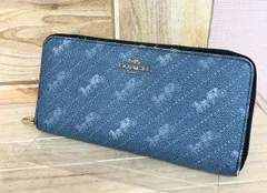 コーチ COACH ホースアンドキャリッジ レディース 長財布 ブルー ジッピー ブルー 青 C3547