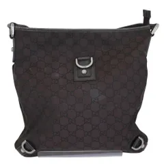【美品】GUCCI シマレザー GG アビー ショルダーバッグ サコッシュ 黒 GUCCI (グッチ) オフィディア ミニ メッセンジャーバッグ