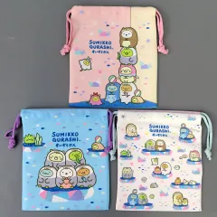【中古】バッグ 集合 巾着セット(3枚セット) 「すみっコぐらし すいぞくかん2024」 水族館限定