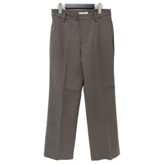 Plage プラージュ パンツ スラックス ボトムス ズボン ブラウン 36(S) ストレート センタープレス ポリエステル ウール おしゃれ シンプル 無地 きれいめ 大人女子 ブランド 上品 ベーシック フェミニン オフィスカジュアル 着回し【レディース】