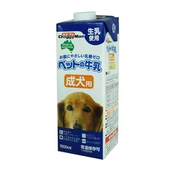 【新品・7営業日以内発送】ドギーマン 4974926010367 ペットの牛乳 成犬用 1000ml ドギーマンハヤシ ミルク ドッグ 犬用ミルク フード DoggyMan【沖縄離島販売不可】のサムネイル