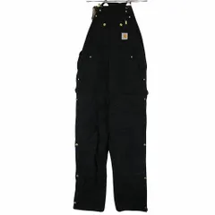 【Carhartt】ダブルニーダック オーバーオール ブラック 00s carharttカーハート ダブルニー ダック地 オーバーオール 黒