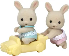 【新品】エポック社 シルバニアファミリー ウ 88 みるくウサギのふたごちゃん ウ－８８ 人形 STマーク認証 3歳 おもちゃ ドールハウス Sylvanianのサムネイル