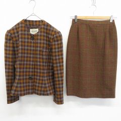 ジュンアシダ junashida セットアップ スカートスーツ ジャケット スカート チェック w870931i