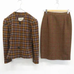 ジュンアシダ junashida セットアップ スカートスーツ ジャケット スカート チェック w870931i