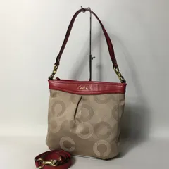 2506-221｜コーチ オプアート 2WAY ショルダーバッグ レッド