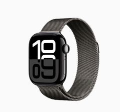 「新品」Apple Watch Series 10 (GPSモデル) - 42mm ジェットブラックアルミニウムケースとスレートミラネーゼループ  MWWX3J/A-MXMP3FE/A