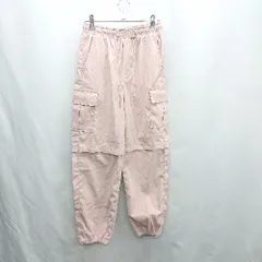 ◇ Θ ．WORKS ウエストゴム カーゴパンツ サイズM ピンク レディース E  【1502030022100】