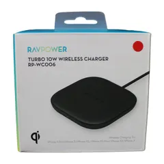 【未使用品】 RAVPOWER Turbo 10W Wireless Charger ワイヤレス充電器 RP-WC006 ブラック smasale-53A