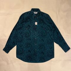 cellini collection　長袖　シャツ　総柄　ペイズリー　Y2K　【T-397】