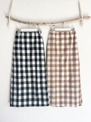 Gingham check    　　moca/black