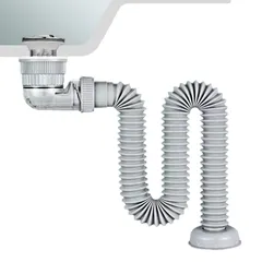 Sugarello 洗面用排水備品 ポップアップ排水栓 排水トラップ 排水ホースセット 手締め 取り換え用 排水用品 排水栓 排水パイプ 交換説明書付き 