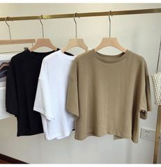 レディース 半袖Tシャツ オーバーサイズ ショート丈 バックレース 丸首 ゆったり 吸汗速乾 ストリート系 xzzhang307