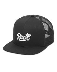 2025春夏 新品【RVCA/ルーカ/ルカ】FROND SCRIPT TRUCKER キャップ BLK メンズ BF04A968