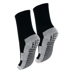 753japan サッカー ソックス ジュニア スポーツ 滑り止め 足首サポート 子供 キッズ 靴下(ブラック,  19cm～24cm)