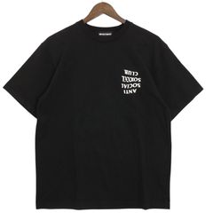 Anti Social Social Club×GOD SELECTION XXX(アンチソーシャルソーシャルクラブ ゴッドセレクション トリプルエックス) ロゴ プリント クルーネック Tシャツ サイズM 古着