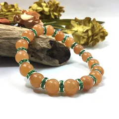 ピンクアベンチュリン パワーストーン ブレスレット 天然石 10mm （グリーン）メンズ・レディース　男性・女性　数珠ブレス　開運  [o]　