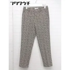 ◇ URBAN RESEARCH DOORS アーバンリサーチ 総柄 クロップド パンツ サイズ36 ベージュ ネイビー レディース  【1109090002907】