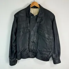 90s vintage レザージャケット　革ジャン　ストリート　アメカジ　古着　ブラック　ブルゾン