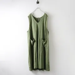 大きいサイズ アズノゥアズ オオラカ AS KNOW AS olaca ストレッチVネックノースリーブワンピース 19 グリーン┃【2400014625837】