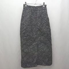 ◇ ⊇ PAGEBOY ページボーイ ペイズリー柄 ロング タイト スカート サイズS ブラック　グレー アイボリー レディース E  【1503060042212】
