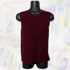 BANANA REPUBLIC　バナナ・リパブリック　ニット　ワインレッド　レディース　セーター　ノースリーブ　ベスト　無地　シンプル　伸縮性有