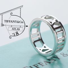 ◇極美品 TIFFANY&Co. ティファニー アトラス オープン リング 8号 シルバー 925