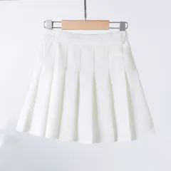 ☆ ホワイト ☆ 140cm ☆ プリーツスカート 子供 可愛い kidskirtmk1566 子供服 女の子 パンツインスカート スカパン スカート パンツ付きスカート パンツ付き プリーツスカート キッズ ジュニア ミニ フォーマル カジュアル かわいい