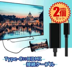 【2個セット】 【スマホを大画面で】 USB Type-C to HDMI 変換ケーブル USB 3.1 Type C to HDMI ケーブル 変換ケーブル 1.8m 4K 30Hz 1080P画質 音声・映像データサポート  TAIPUSITOHDMI