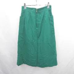 ◇ ⊇ SLOBE IENA スローブ イエナ ウール混合 ロング Aライン スカート サイズ38 グリーン レディース E  【1507030015497】