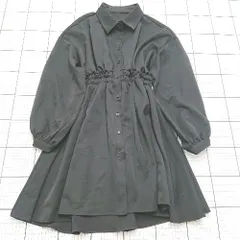 ◇ ⊇ RAY CASSIN レイカズン 大人系 長袖 膝丈 ワンピース サイズF ブラック系 レディース E  【1508250010248】